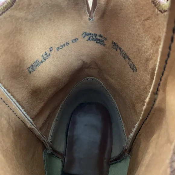 Tony Lama Sunset Renegade Roper Boots 14 D USA Made Punchy
